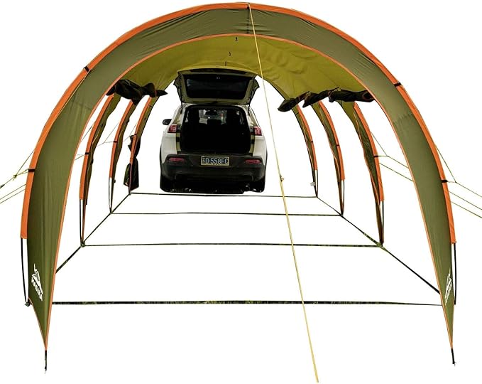 Car Canopy Tent Large Camping Shade for 8-10 Person Family Tent Picnic, BBQ, Friends Gathering Waterproof Windproof Lightweight Easy Setup 15 * 10 FT