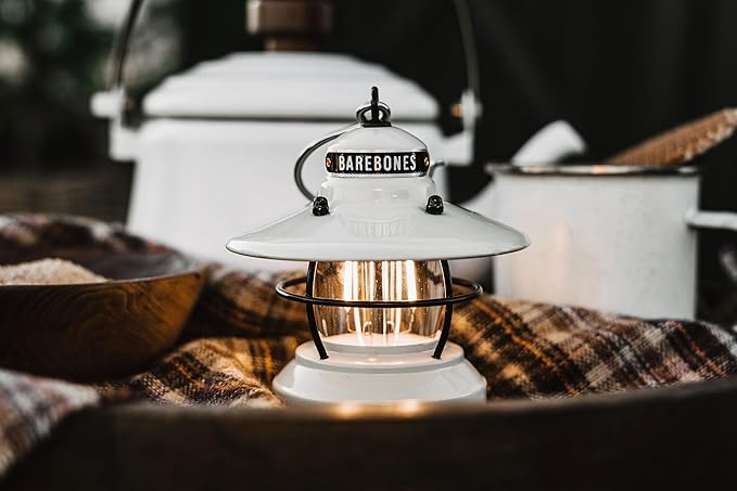 Barebones Edison Mini Vintage Adjustable LED Compact Outdoor Lantern - Essential Gear for Camping, Hiking, Fishing, Tents and Outdoor Adventures