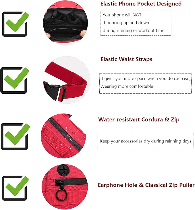 Outdoor Sports Utility Chest Pack，Tactical EDC Chest Bag For Men, Lightweight Conceal Chest Pouch Holster, Chest Rig Vest With Built-In Phone Holder For Workouts, Cycling & Hiking (Red)