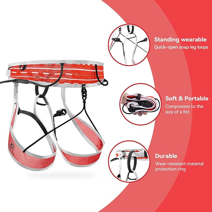 KAILAS Professional Mountaineering Harness Lightweight Rock Climbing Men Ski Harness Adjustable Comfortable
