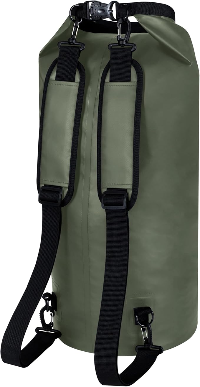 EARTH&RIVER Premium Dry Bag Backpack, Extra Thick, Protection for All Water Activities & Camping, Floating Lightweight Dry Bag with Inside Pocket Storage & IPX8 Waterproof Phone Case (Army Green, 30L)