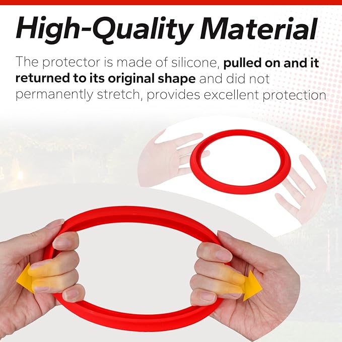 Camping Dual Fuel Stove Silicone Base Protector Suitable for Coleman Models 533, Protects Against Scratches and Enhances Stability（red）