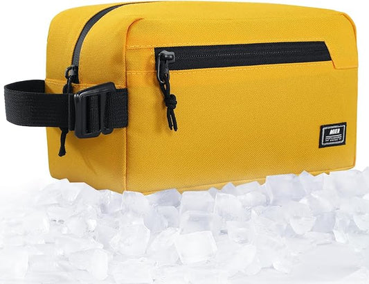 MIER Freezable Snack Bags Small Frozen Mini Cooler Lunch Bag Freezer Insulated Pouch for Adults Work Travel On-The-go,Yellow