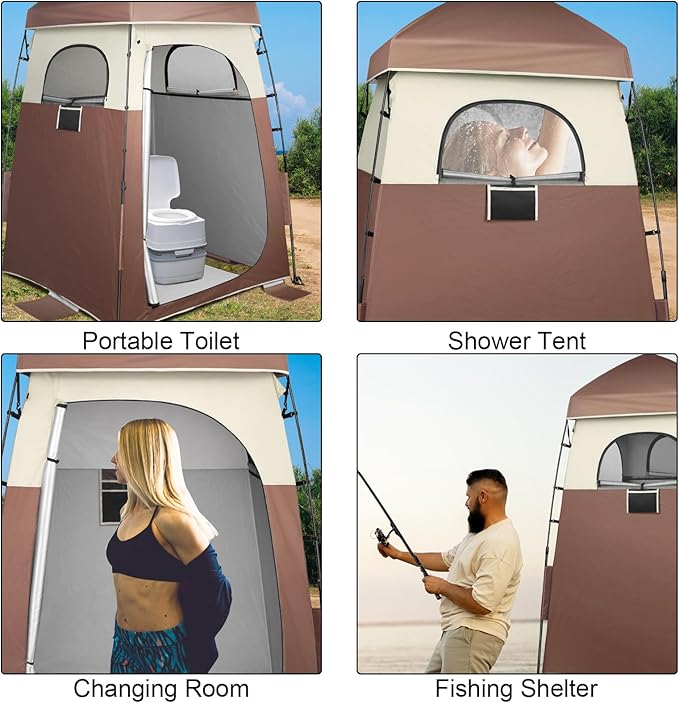 Oileus Pop Up Privacy Tent - Portable Shower Tent, Beach Changing Room, Camp Toilet, Instant Privacy Shelter - Camping, Beach, Hiking, Fishing