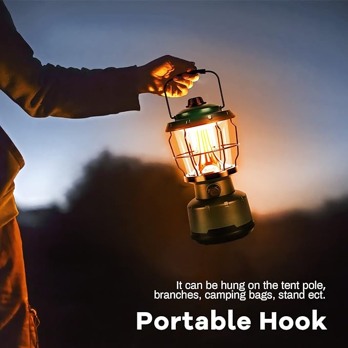 LED Camping Lantern, COB Battery Lanterns 4D Batteries Powered 2500LM, Water Resistant Emergency Light for Power Outage, Hurricane, Hiking