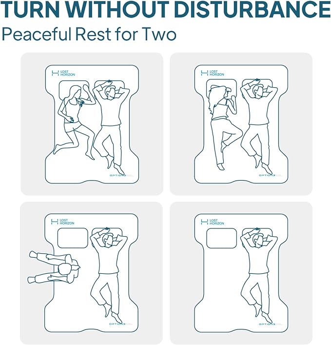 LOSTHORIZON Truck Bed Camping Air Mattress with Foam, Self Inflating Sleeping Pad for Full Size 6-6.5FT with Pump Sack, 4.5" Thick