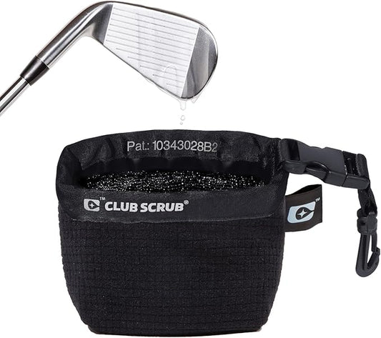 Golf Club and Golf Ball Cleaning Bag, Waterproof Clean Face Technology Liner, Detachable Clip, Machine Washable, Cleans Club Grooves, Dry Exterior (Neoprene or Microfiber Option Available)