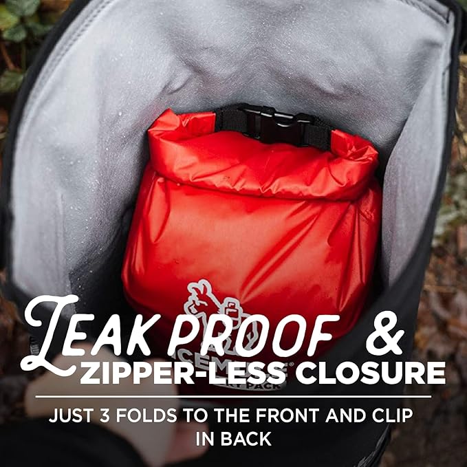 IceMule Pro Dry Pack – Water Resistant Nylon Food Storage Pouch Dry Bag, Perfect for Keeping Lunch Dry While Hiking, Camping, and Beach Going, 10 Liter, Red