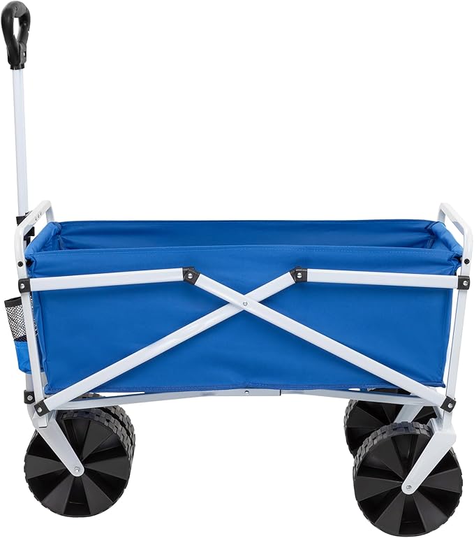 MACSPORTS Lightweight Collapsible Folding Outdoor All Terrain Beach Wagon - Blue