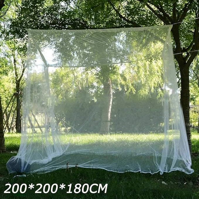 Camp Mosquito Net, 200 x200cm Ultra Large Mosquito Net Camping Tent for Camping, Finest Holes Mesh 20, Square Netting Curtain for Bunk Bed, Camping, Bedding, Patio, Easy Installation, Storage Bag