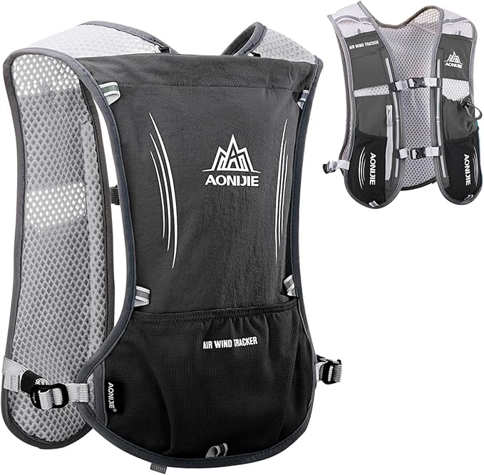 AONIJIE Hydration Backpack Running Vest, 5L Capacity, Multi-Pocket Design, Breathable and Lightweight, Pack for Outdoor Sports - Running, Cycling, Climbing and Hiking