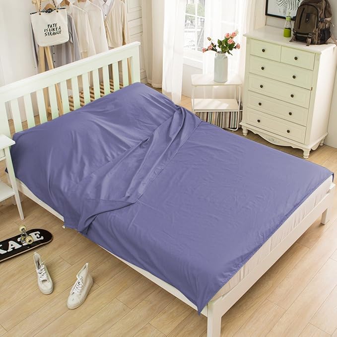 Sleeping Bag Liners Lightweight Travel Camping Sheet Sleep Bag Liner Adults Lightweight Warm Weather Hotel Compact Portable Sleeping Sack Indoor Outdoor Hostels Traveling Backpacking Hiking Blankets