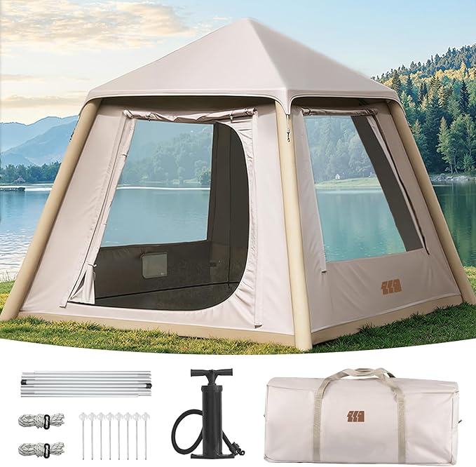 Inflatable Tents for Camping, Large Blow Up Tents for Camping Easy Set Up