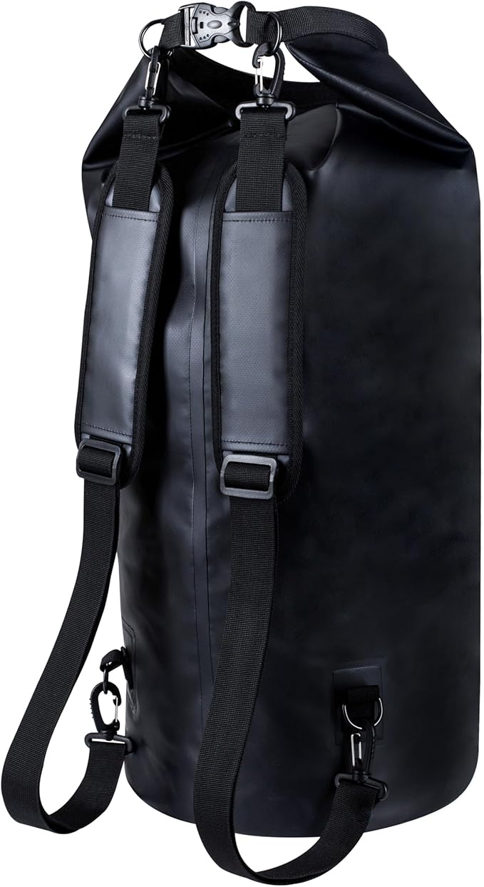 EARTH&RIVER Premium Dry Bag Backpack, Extra Thick, Protection for All Water Activities & Camping, Floating Lightweight Dry Bag with Inside Pocket Storage & IPX8 Waterproof Phone Case (Black, 40L)