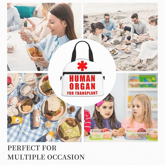 bassyil Insulated Lunch Bag Reusable Lunch Box With Adjustable Shoulder Strap Cooler Tote Bag For Men Women (red)