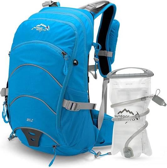 Hydration Pack,20L Hydration Backpack, Hiking Internal Frame Backpacks with 2L Hydration Water Bladder and Rain Cover, for Cycling,Camping, Hunting,Ski, Snow for Men, Women (blue)