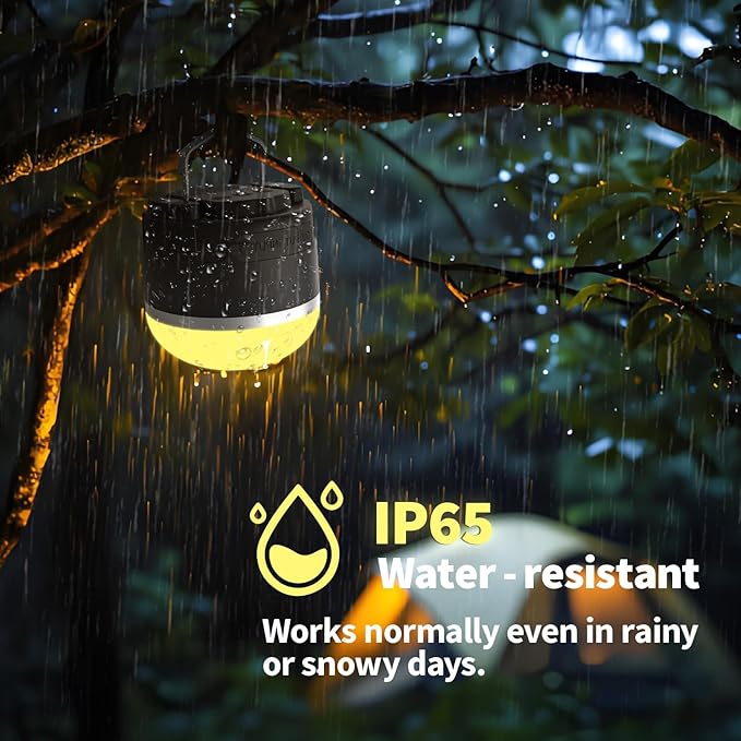 Rechargeable LED Camping Lantern 1000LM,Portable Tent Lights with RGB Color,IP65 Waterproof Camping Lights,Magnetic Base,4000mAH Emergency Hanging Light for Power Outages,Hiking,Tent,Outdoor,Home
