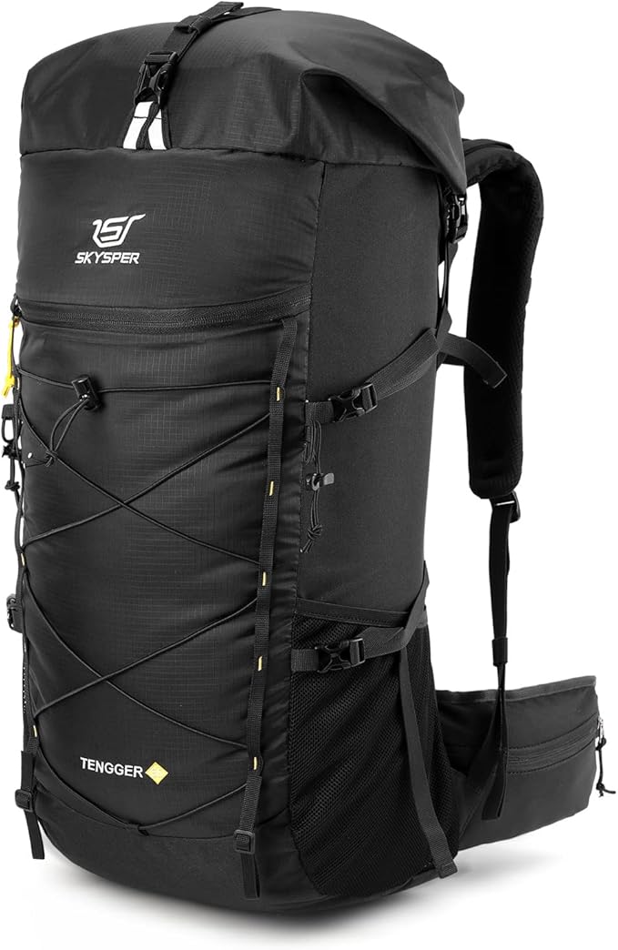 SKYSPER Hiking Backpack, 50L/60L Backpacking Backpack for Camping Travel, Lightweight Waterproof Outdoor Pack for Men Women