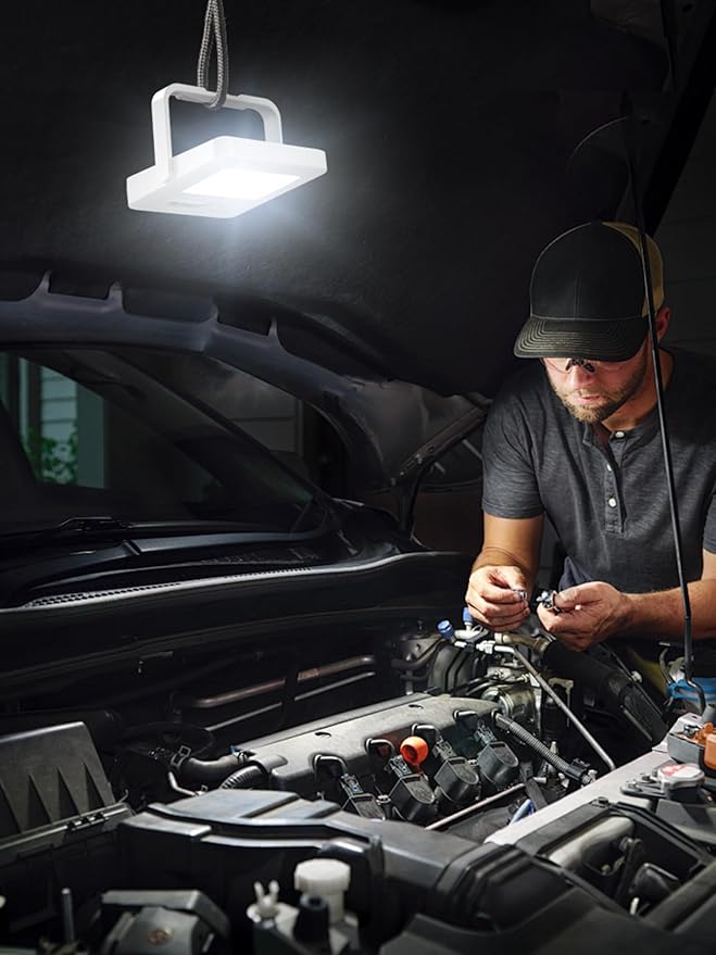 intelamp Gutter Lights Solar Powered, Portable Outdoor Solar Light 2 Pack, Camping Lantern Outdoor Waterproof,2000mAh Emergency Light, Suitable for Fishing, Hiking, Corridor, Aisle