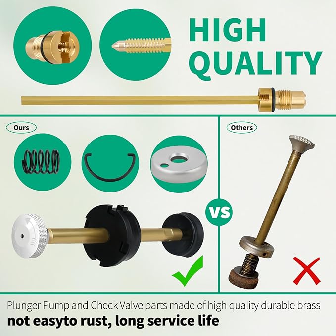 SUNJIKA Camping Stove&Lantern Comprehensive Repair Kit for Coleman Lantern Parts with Coleman Dual Fuel Stove.Check Valve,Air Stem Assembly(200-6381),Universal Plunger Pump Metal Part(242j5201)