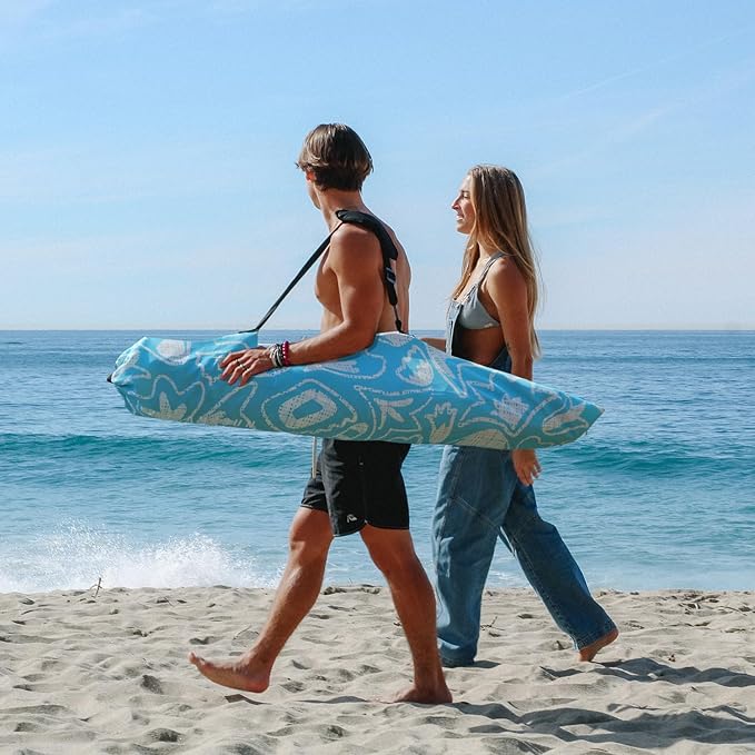 AMMSUN Beach Cabana, 6.2'×6.2' Beach Canopy, Easy Set up and Take Down, Cabana Tent with Sand Pockets, Instant Sun Shade with Side Wall, Tropical Aqua