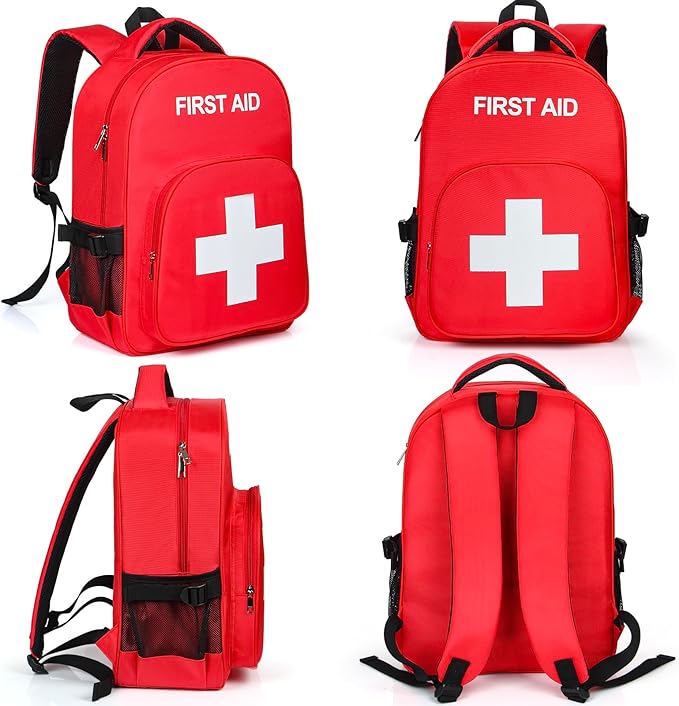 Empty First Aid Backpack, Emergency Medical Backpack with Multi-Pocket, Water-proof First Aid Bag Emergency Medical Bag, Nice for Outdoor Hiking Travel Field Trips Camping