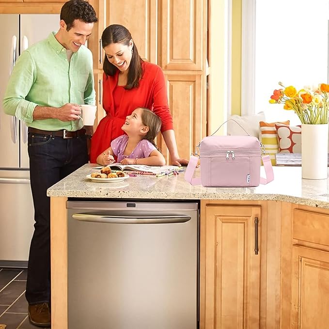 NOL Natural Organic Lifestyle Insulated Lunch Bags for Women Cooler Bag Lightweight Nylon Waterproof Lunch Box For Work