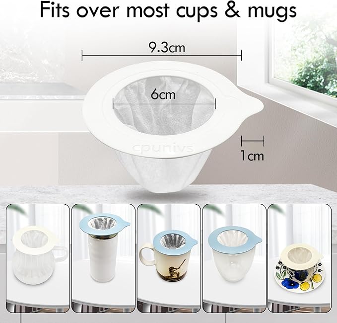 Portable Pour Over Coffee Dripper Reusable Coffee Filter Pour Over Coffee Maker for Camping Coffee, Travel Coffee Maker (50, blue)