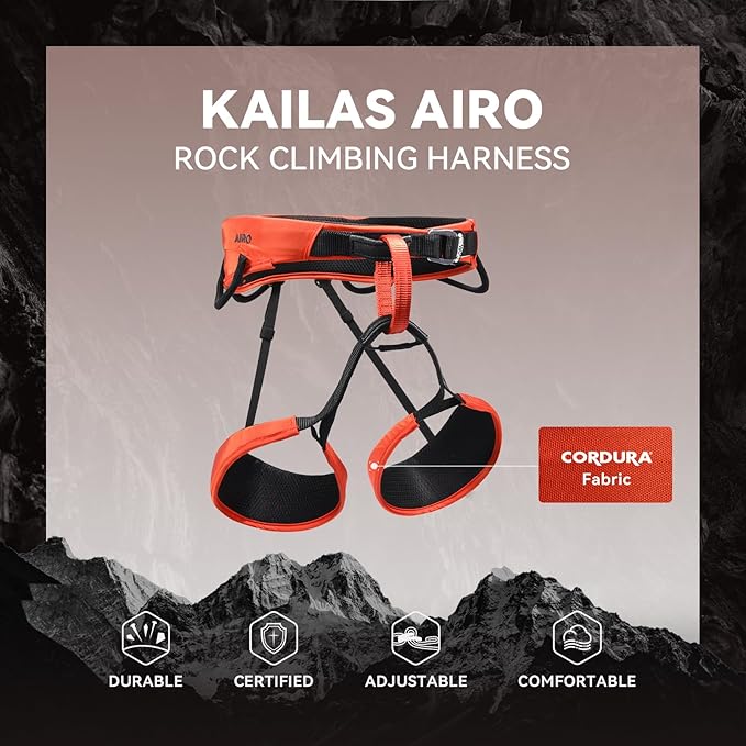 KAILAS Airo Rock Climbing Harness Men Mountaineering Tree Ice Climbing Women Half Body Safety Belt Rappelling