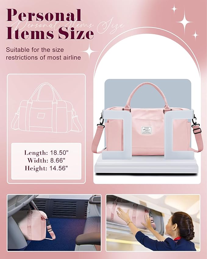 Gym Bag Womens,Travel Duffel Carry on Bag Sport Tote Bag Weekend Overnight Bag