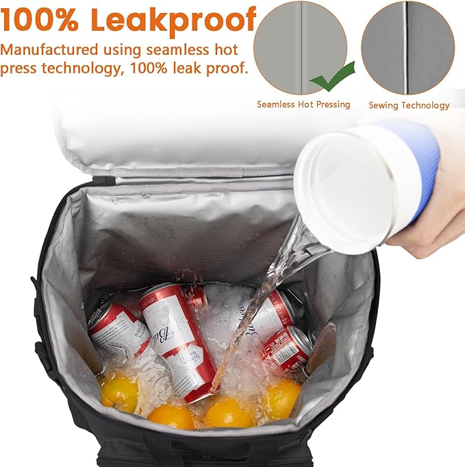 Hp hope Tactical Cooler Backpack, 43L Backpack Cooler Insulated Leak Proof