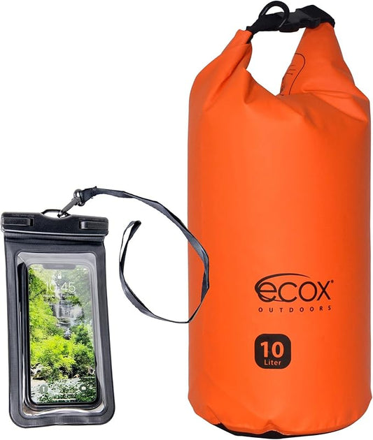 Outdoors Waterproof Dry Bag for Outdoors Activities High Grade 500D PVC Construction Includes Waterproof Phone Case and Side Strap for Easy Carry 10L and 20L Models