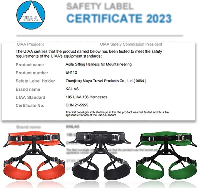 KAILAS B4 Rocking Climbing Harness Adjustable Roofing Harness Rescue Safety Harness Tree Climbing Harness Spikes