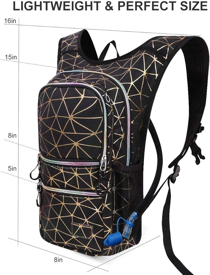 Hydration Backpack Pack, Water Backpack 20L Included 2L Hydration Bladder, Festival Essential - Rave Hydration Pack Hydropack for Hiking, Running, Biking, Festival Gear