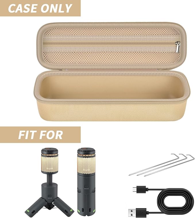 Boobowl Case Compatible with BYSOU/for AsFrost/for SupeDesk/ for Outask Camping Light Telescopic and Collapsible Night Mobile Lighting Battery, Outdoor Camping Lantern Bag (Box Only) (Brown)