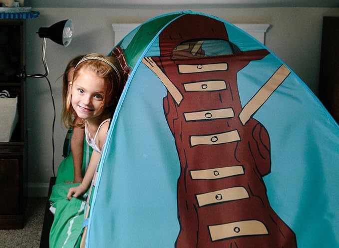 Pacific Play Tents 19791 Kids Tree House Bed Tent Playhouse - Fits Full Size Mattress , Green