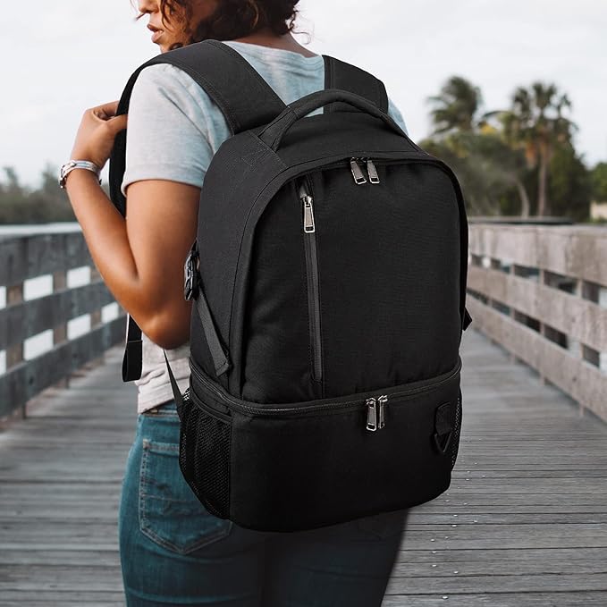 TUGUAN Insulated Cooler Backpack 38/42 Cans Double Deck Leakproof Lightweight Soft Lunch Backpack Small Cooler Bag Beach Picnic