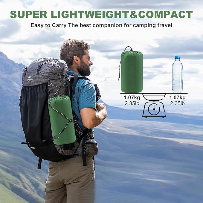 MINGPINHUIUS Camping Sleeping Pad with Pillow: Extra Thick 4.7 Inch Ultralight Self Inflating Air Mat, Connectable 50D Insulated Sleep Mattress for Backpacking, Camp, Hiking, Tent (Olive Green)