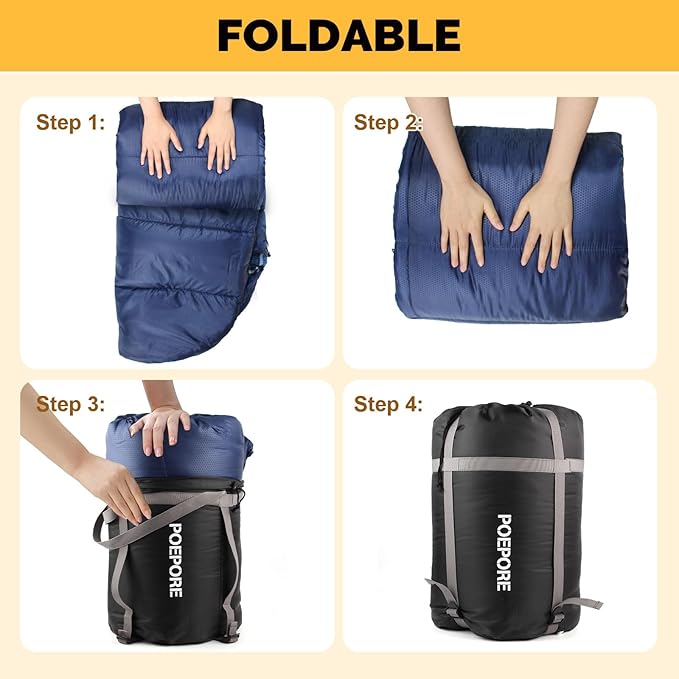 Flannel Sleeping Bag 0 Degree Cold Weather for Adults XXL Sleeping Bag 4 Season Big and Tall with Compression Sack