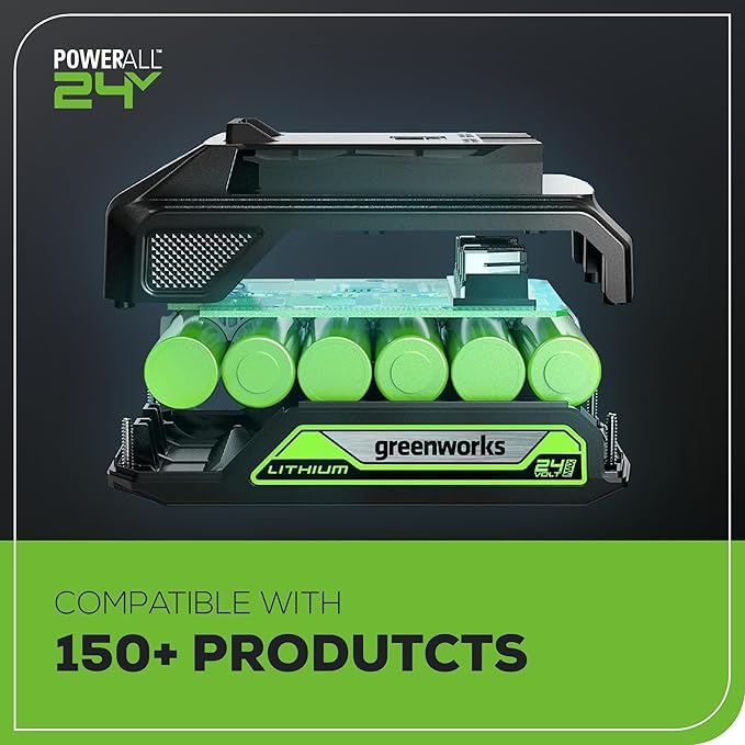 Greenworks 24V Cordless LED Flashlight Kit, 200lm Handheld Light, 2Ah Battery and Charger Included