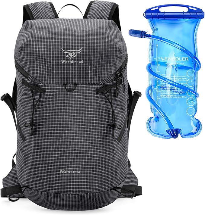 15L Hydration Backpack with 2L Water Bladder - Lightweight Running Vest for Men, Hiking Backpack Trail Running Pack for Cycling, Hiking, Outdoor Sports (3 Colors)
