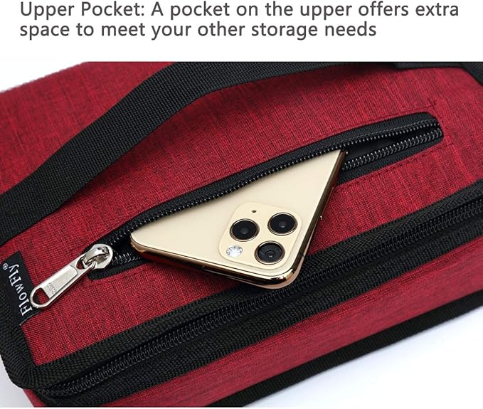 FlowFly Small Insulated Lunch box Portable Soft Bag Mini Cooler Thermal Meal Tote Kit with Handle for Work & School, Red