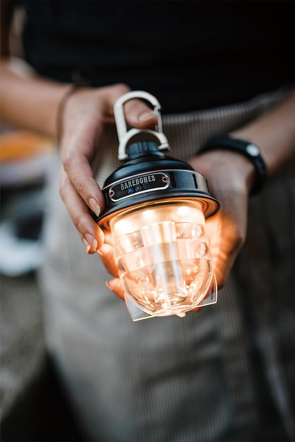 Barebones Beacon Hanging Light – Antique Bronze, Rechargeable LED Camping Lantern with Adjustable Brightness – Weatherproof Vintage-Style Hanging Lantern for Outdoor Adventures and Year-Round Use