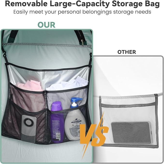 Pop Up Shower Tent, 75” x 48”x 48” Portable Outdoor Bathroom Privacy Shower Camping Tent Changing Toilet with Carry Bag, for Camping Hiking Beach Picnic Fishing