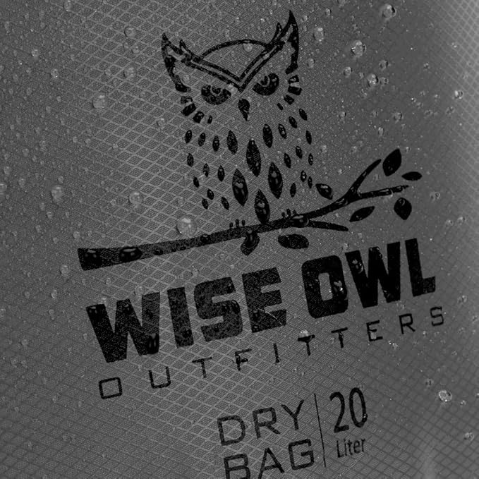 Wise Owl Outfitters Waterproof Dry Bag - Fully Submersible 1pk or 3pk Ultra Lightweight Airtight Waterproof Bags - 5L, 10L and 20L Sizes - Diamond Ripstop Roll Top Drybags