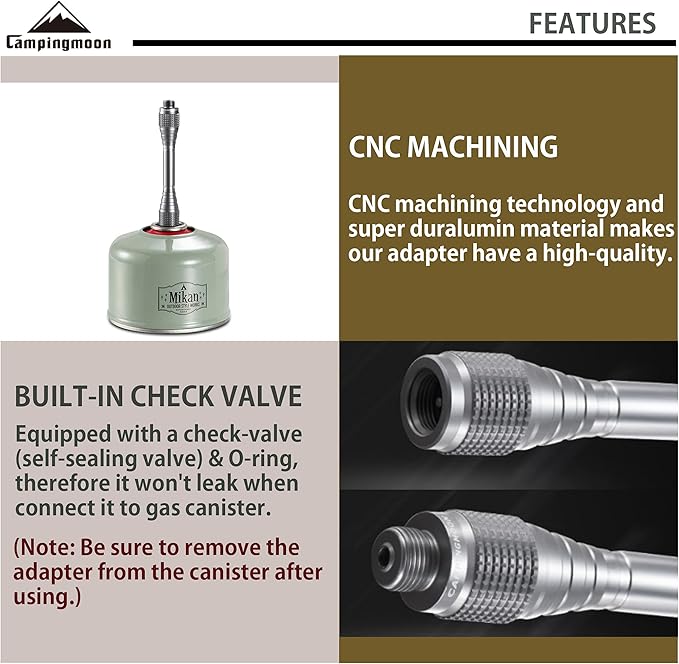 CAMPINGMOON 4.7-inch/9-inch Length Extension Pole Rod for Camping Lantern