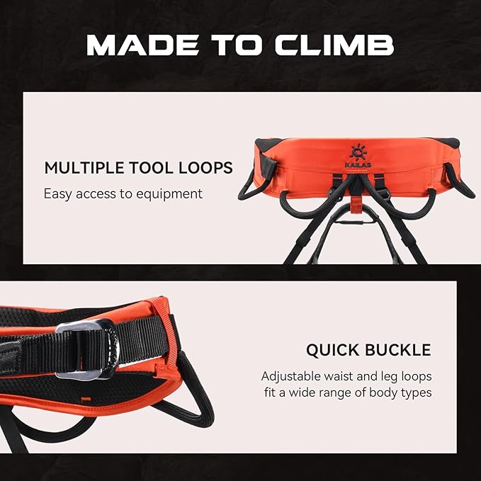 KAILAS Airo Rock Climbing Harness Men Mountaineering Tree Ice Climbing Women Half Body Safety Belt Rappelling