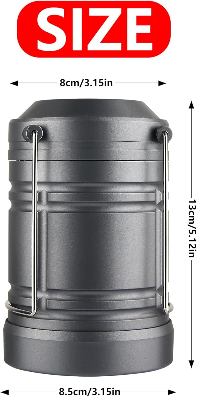 LED Camping Lantern ,Battery Powered Hanging Lanterns for Camping Hiking,Hurricane ,Power Outages,2-Pack