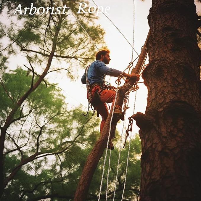 Arborist Rope Climbing Rope 1/2 Inch Tree Rope 48 Strands Bull Rope for Construction Climbing Swing Sailing