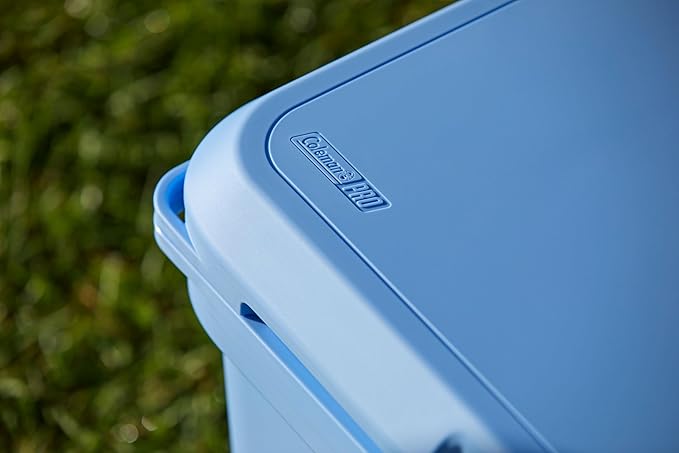 Coleman Pro 55qt Wheeled Ultra-Light Premium Hard Cooler, Extra-Thick Insulation Keeps Ice up to 5 Days, 92-Can Capacity, Heavy-Duty Wheels
